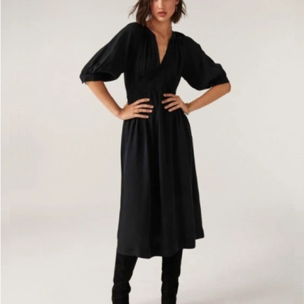 Ba&sh Atila Black Midi Dress Size XS
